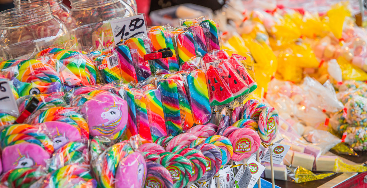 Close up van snoepjes